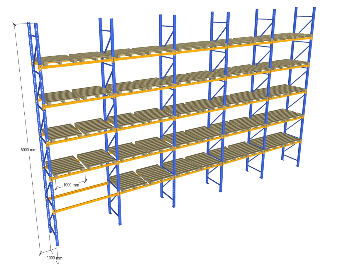 Pallet racking - 3D design