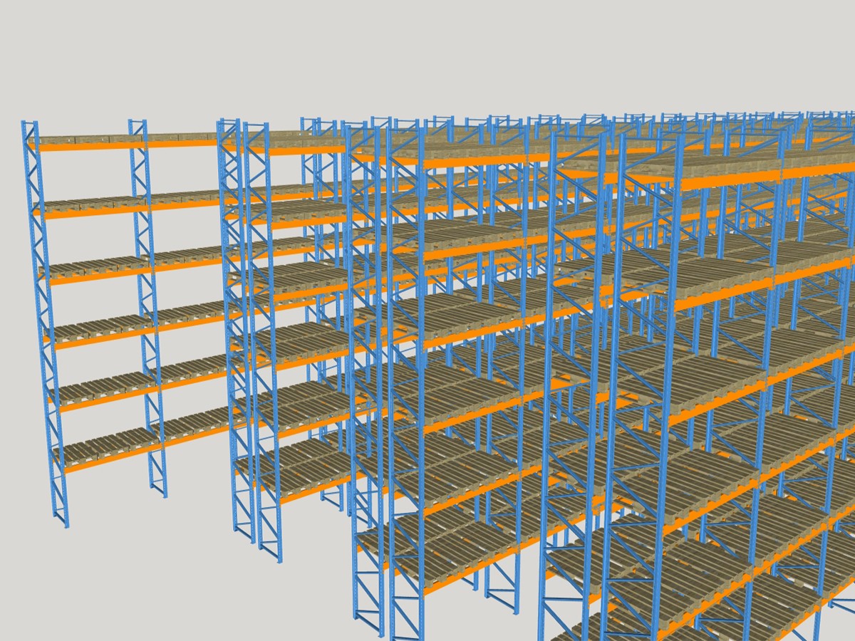 Pallet racking - 3D design