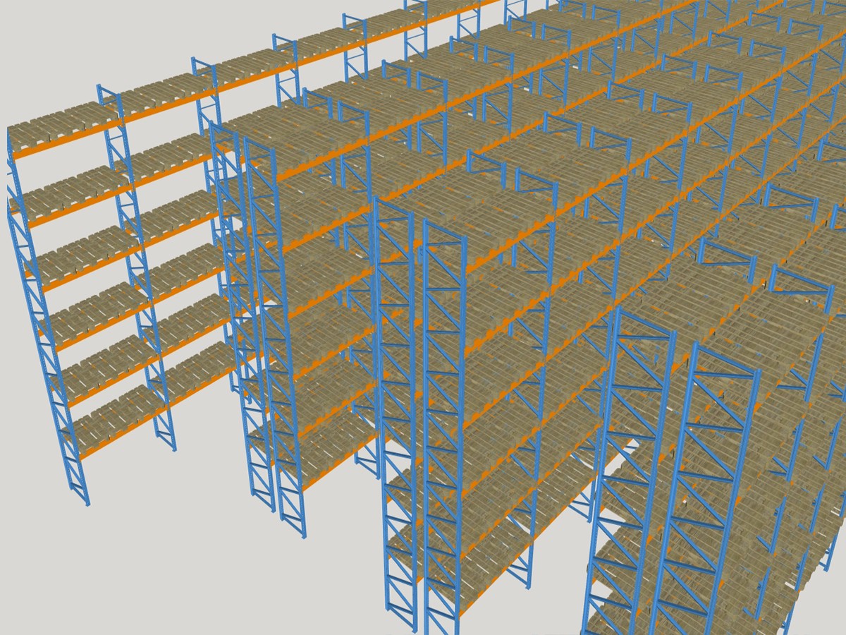 Pallet racking - 3D design