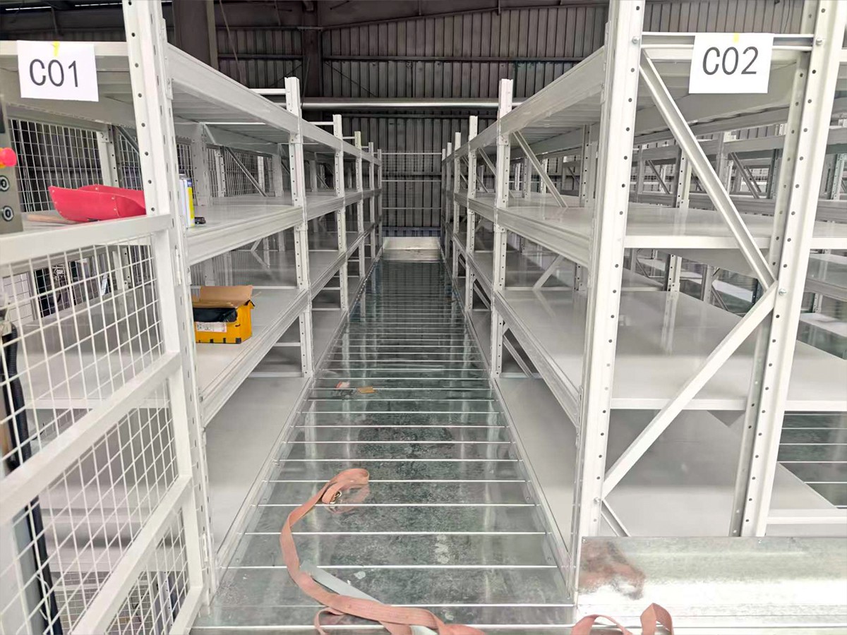 Mezzanine shelving - on-site photos
