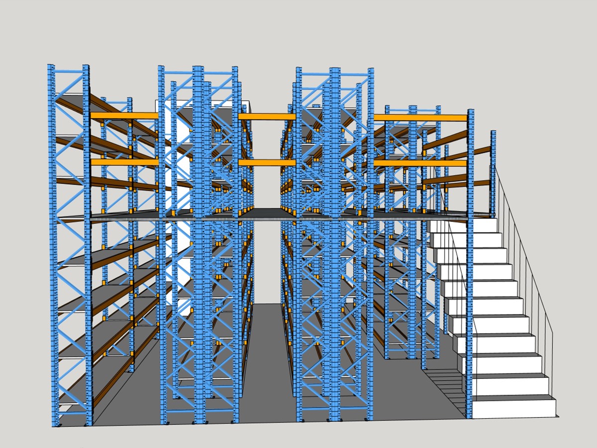 Mezzanine Floor Racking 3D Design