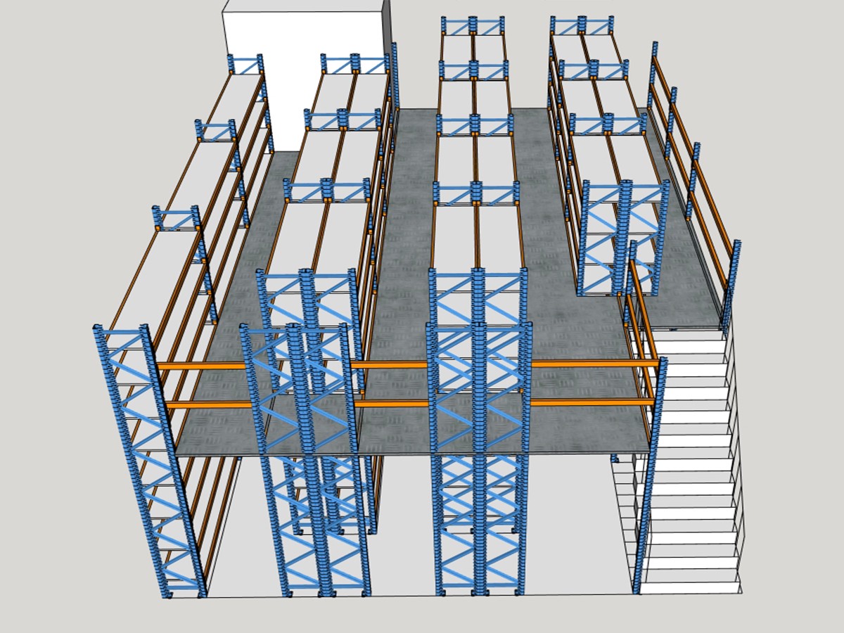Mezzanine Floor Racking 3D Design