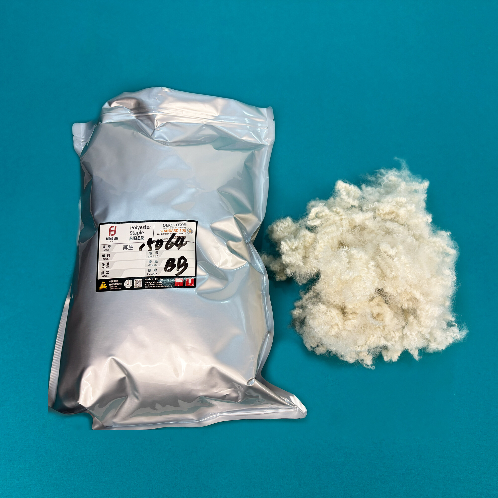 Wholesale Filling Material Regenerated Polyester Fiber 15D-64mm HC Staple Fiber