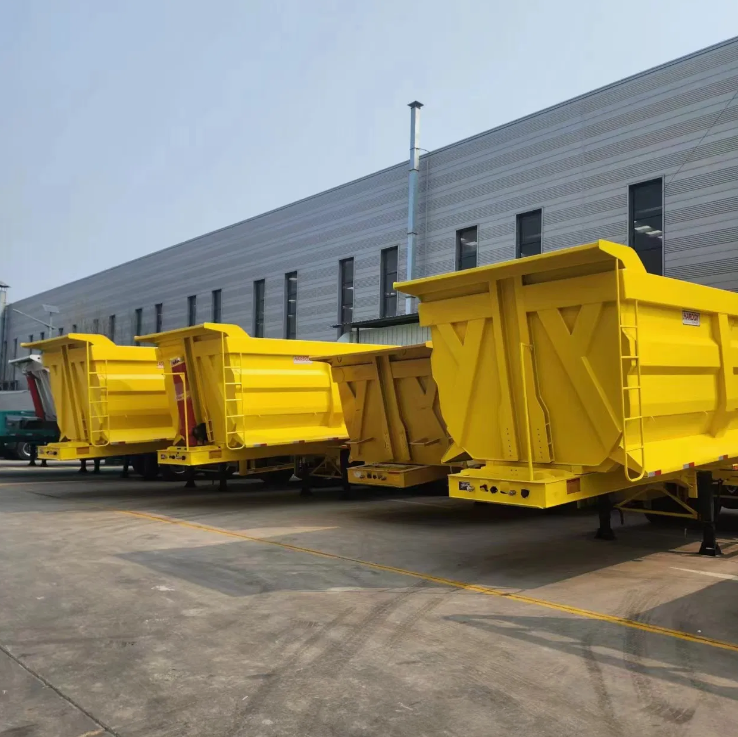 Customized Manufacturer Price 3 Axle 4 Axle 60tons 80 Tons Dump Tipper Tipping Semi Truck Trailer Rear Dump Trailers for Sale