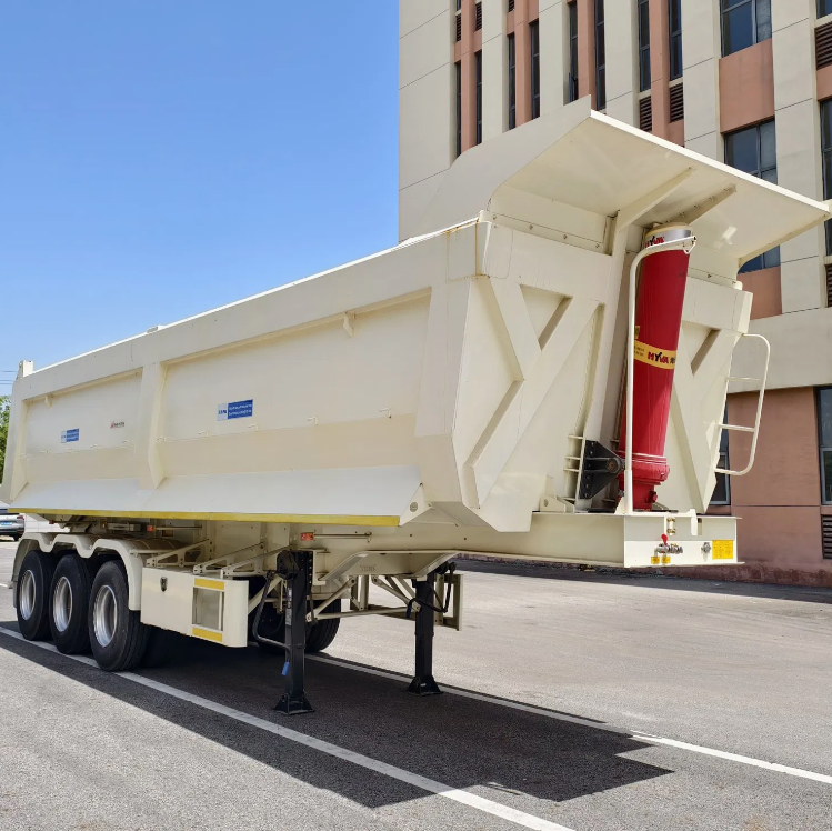 High Quality 2-Axle 40cbm Back Dump Semi Trailer Hydraulic Tipper Sand Transport Trailer