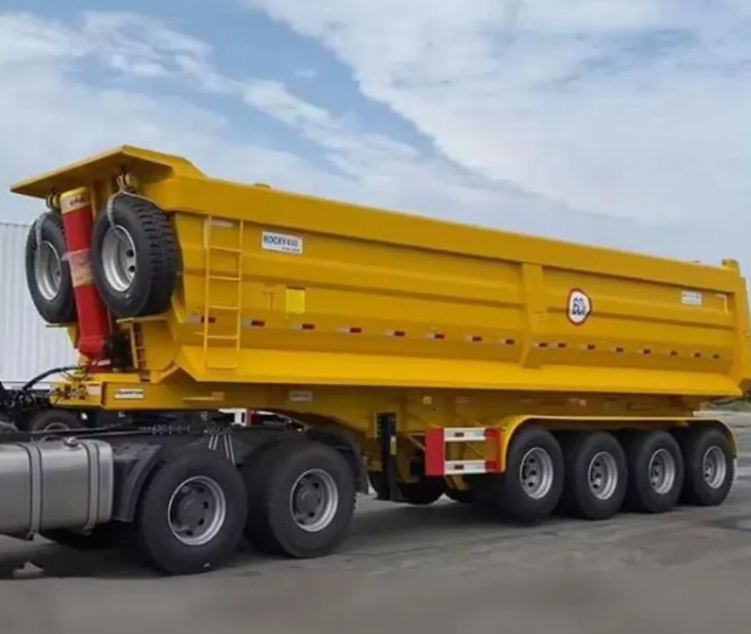 Customized Manufacturer Price 3 Axle 4 Axle 60tons 80 Tons Dump Tipper Tipping Semi Truck Trailer Rear Dump Trailers for Sale