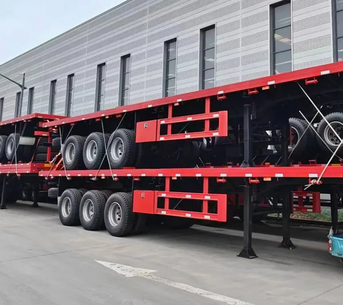 Factory Directly Faltbed Semitrailer for Container and Bulk Cargo Transportations