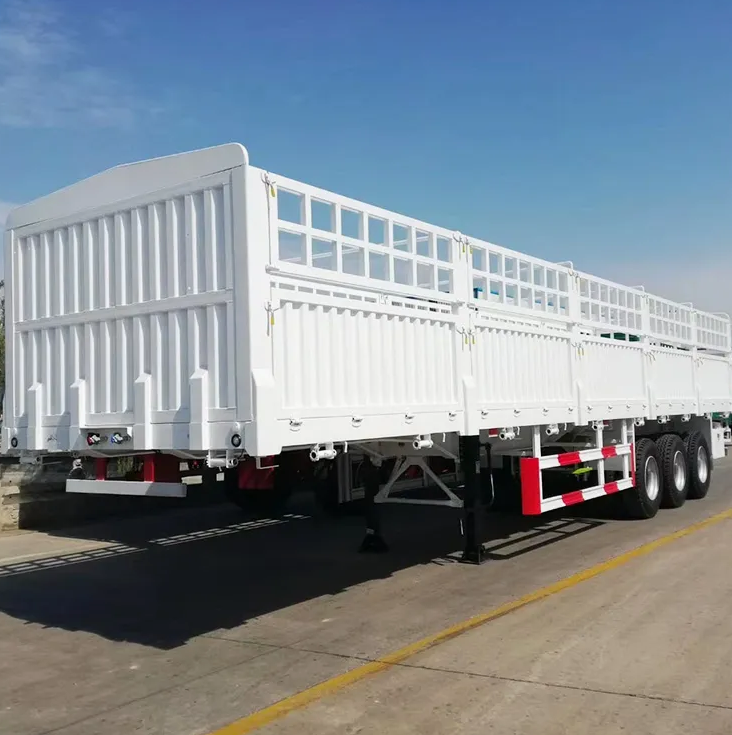 Sinotruk Hot Sale 2 3 4 Axles Multi Purpose Removable Drop Sidewall Flat Box Van Fence Stake Bulk Cargo Semitrailer Dumping Truck Semi Trailer Price for Sale