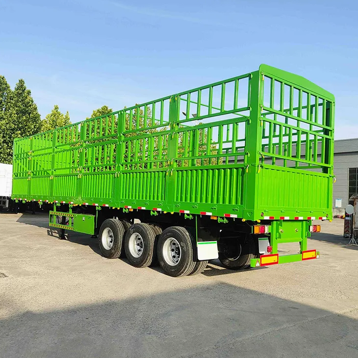Sinotruk Hot Sale 2 3 4 Axle Multi Purpose Flatbed Semi-Trailers Drop Sidewall, Fence Stake & Curtain Options for Bulk Cargo