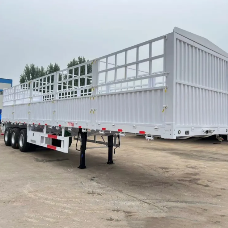 Sinotruk Hot Sale 2 3 4 Axles Multi Purpose Removable Drop Sidewall Flat Box Van Fence Stake Bulk Cargo Semitrailer Dumping Truck Semi Trailer Price for Sale