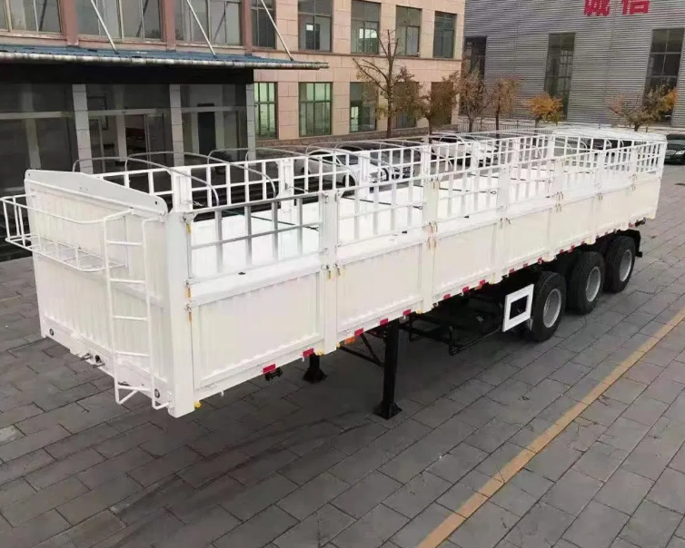 Sinotruk Hot Sale 2 3 4 Axles Multi Purpose Removable Drop Sidewall Flat Box Van Fence Stake Bulk Cargo Semitrailer Dumping Truck Semi Trailer Price for Sale