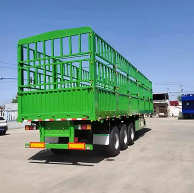 Sinotruk Hot Sale 2 3 4 Axle Multi Purpose Flatbed Semi-Trailers Drop Sidewall, Fence Stake & Curtain Options for Bulk Cargo