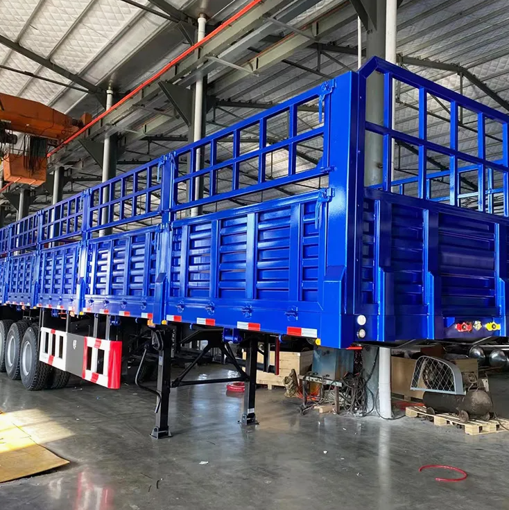 4 Axles 80 Ton Fence Cargo Transport Semi Trailer with Twist Lock