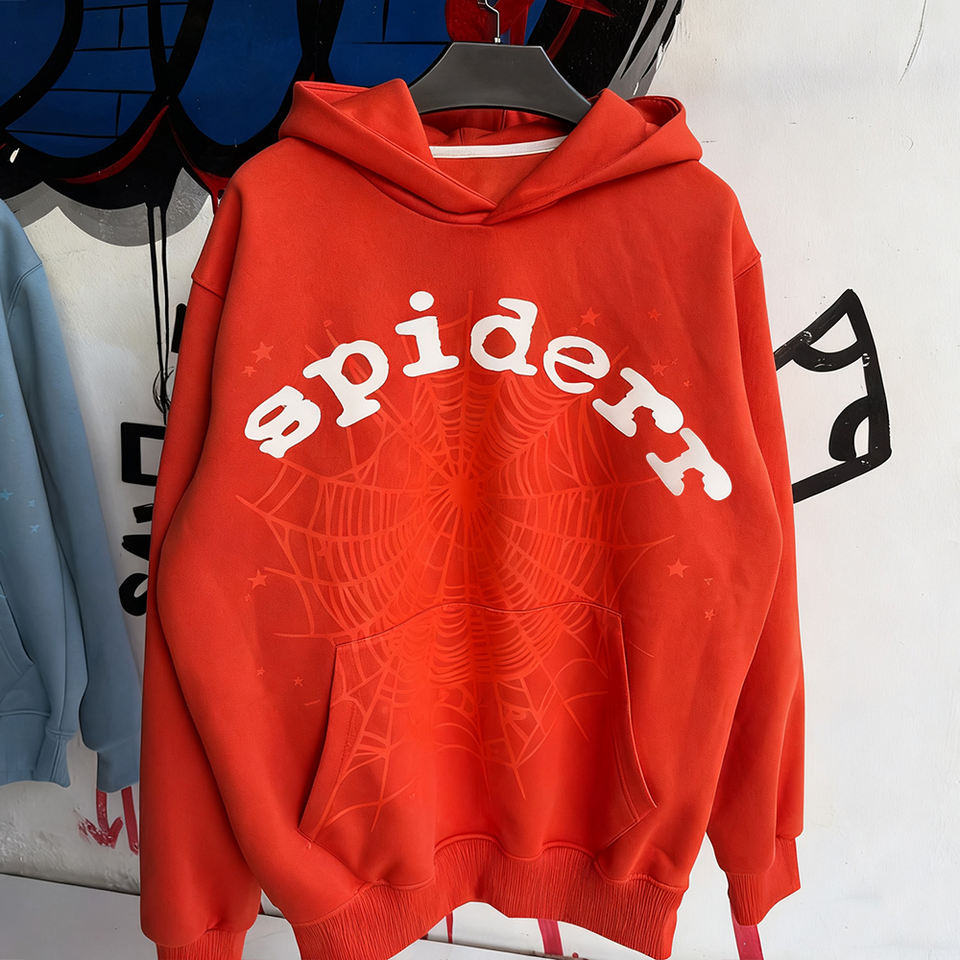 Wholesale 420 600 GSM 100% cotton Fzip Sp5derr hoodie 1 to 1 graphic hoodie 1.1 Custom unisex loose Fit lined streetwear