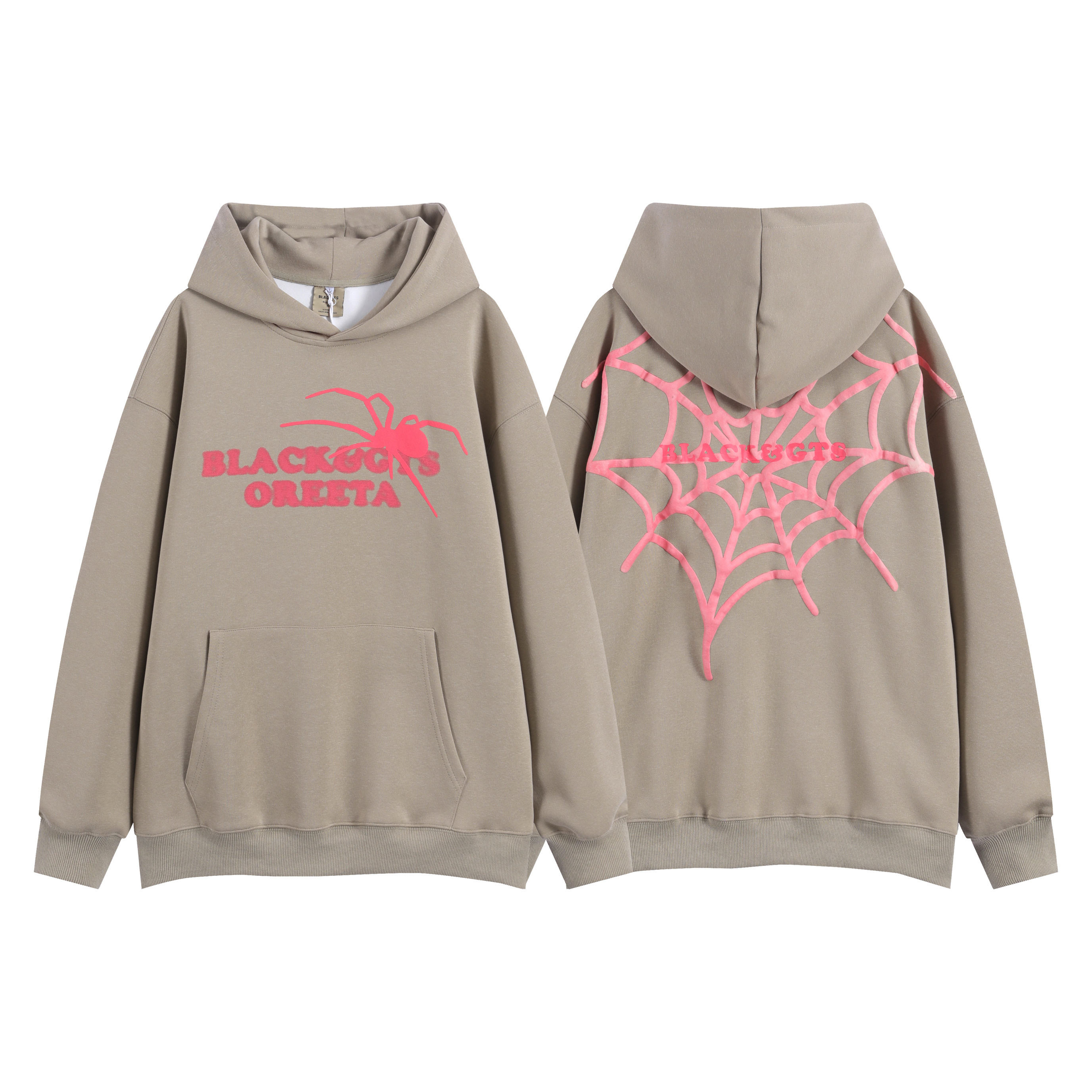 Wholesale 420 600 GSM 100% cotton Fzip Sp5derr hoodie 1 to 1 graphic hoodie 1.1 Custom unisex loose Fit lined streetwear