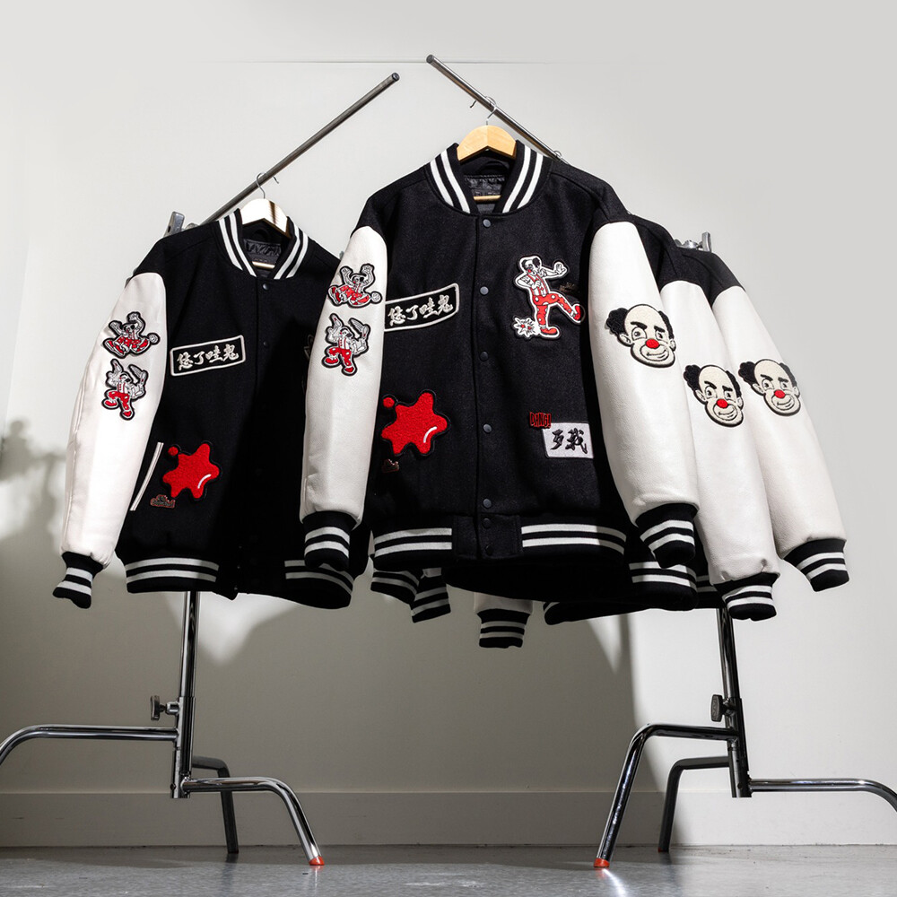 Oem custom factory 3D embroidered fur jacket Homme waterproof custom elevated baseball leather jacket men winter