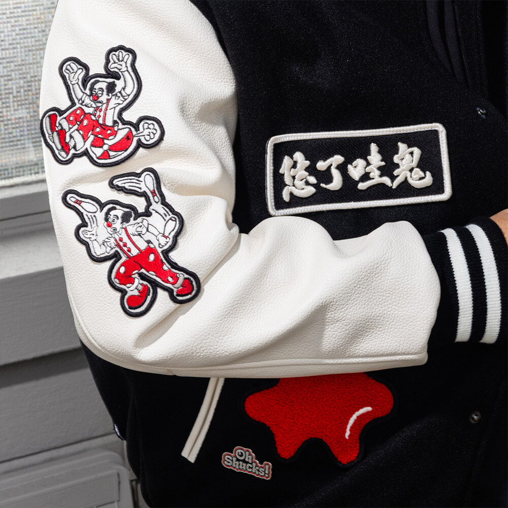 Oem custom factory 3D embroidered fur jacket Homme waterproof custom elevated baseball leather jacket men winter