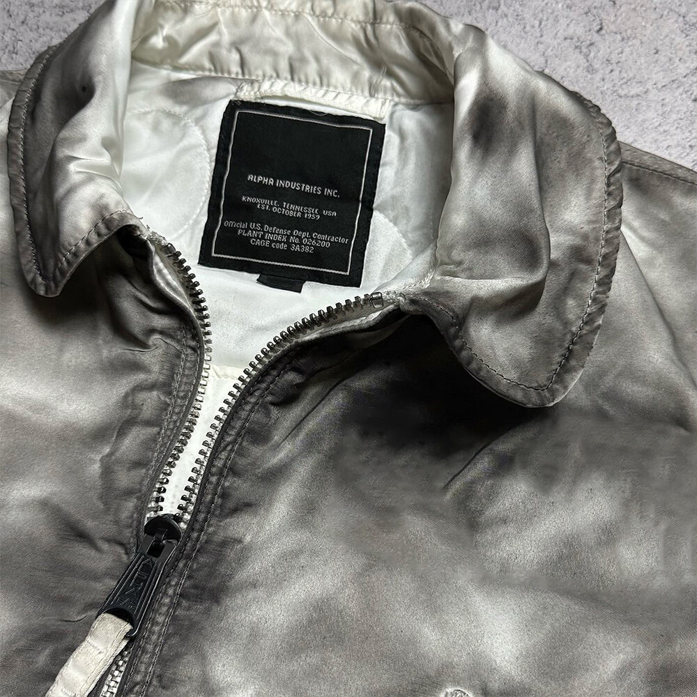 Custom retro streetwear design DTG zipper jacket custom men's winter goose down soft shell jacket winter fashion