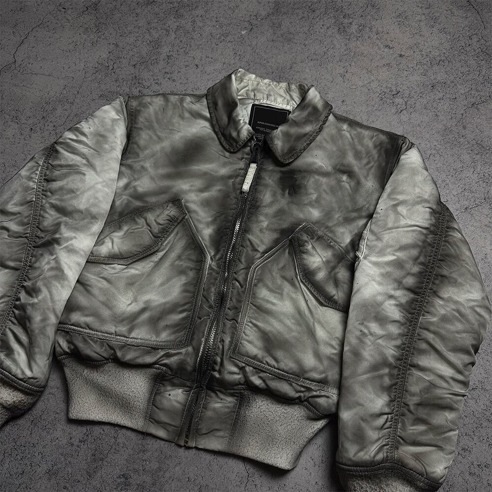 Custom retro streetwear design DTG zipper jacket custom men's winter goose down soft shell jacket winter fashion