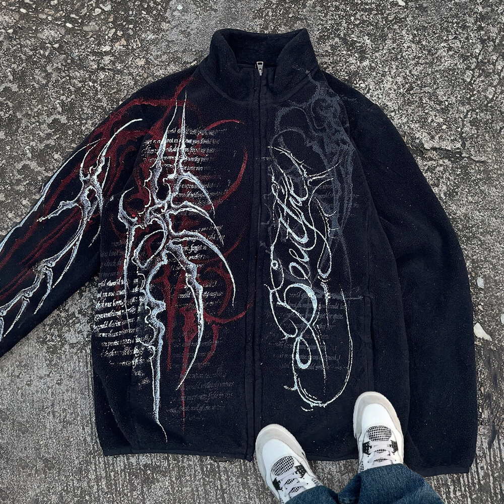 Custom-designed tactical pilot men's waterproof digital printed long eco-friendly UV-resistant wool jacket, outdoor sports streetwear