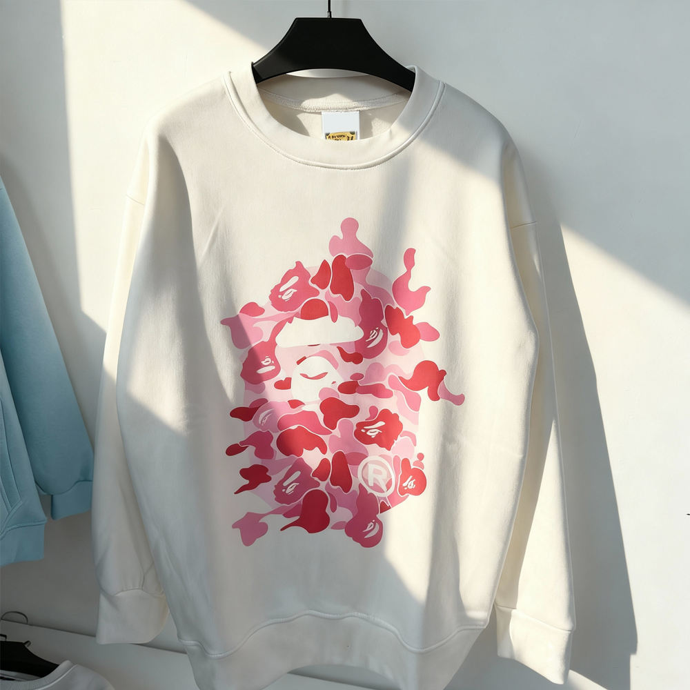 Super Ling 280 Gsm 100% cotton Oversized Custom Plain floral pattern long-sleeved T-shirt DTF for transfer, Men's flannel shoulder drop