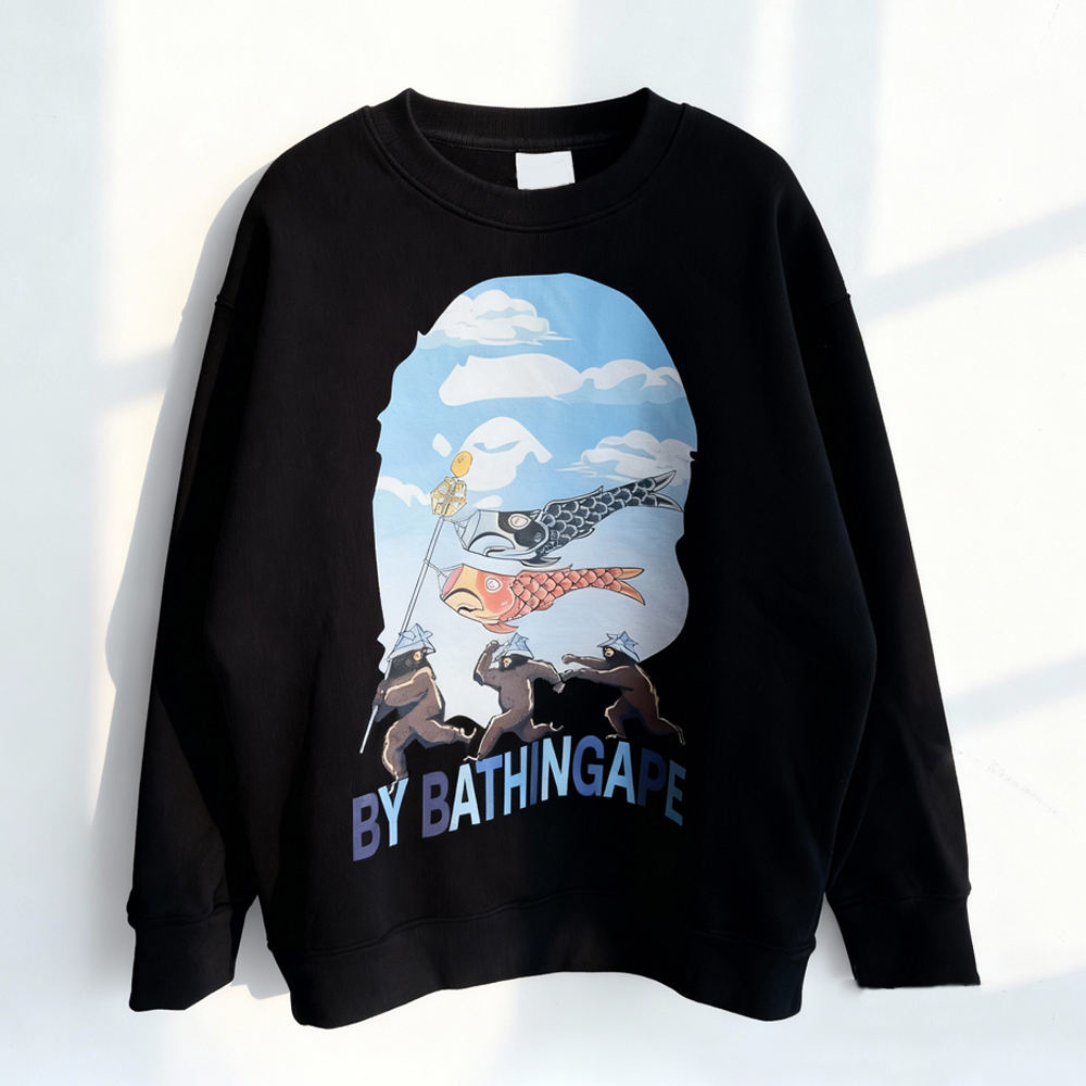 Super Ling 280 Gsm 100% cotton Oversized Custom Plain floral pattern long-sleeved T-shirt DTF for transfer, Men's flannel shoulder drop