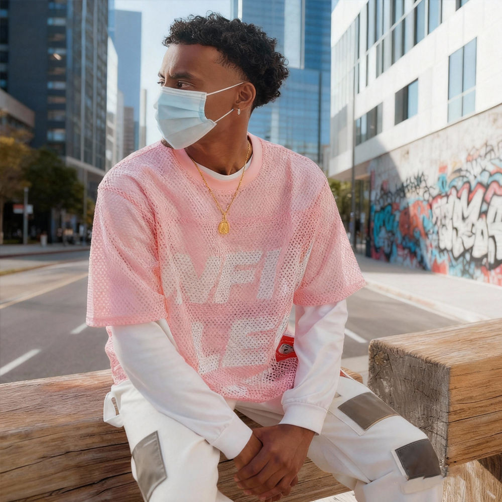 Super Spirit screen designer's imitation double-layer T-shirt customization long-sleeved white compressed T-shirt for men, Korton T-shirt wholesale