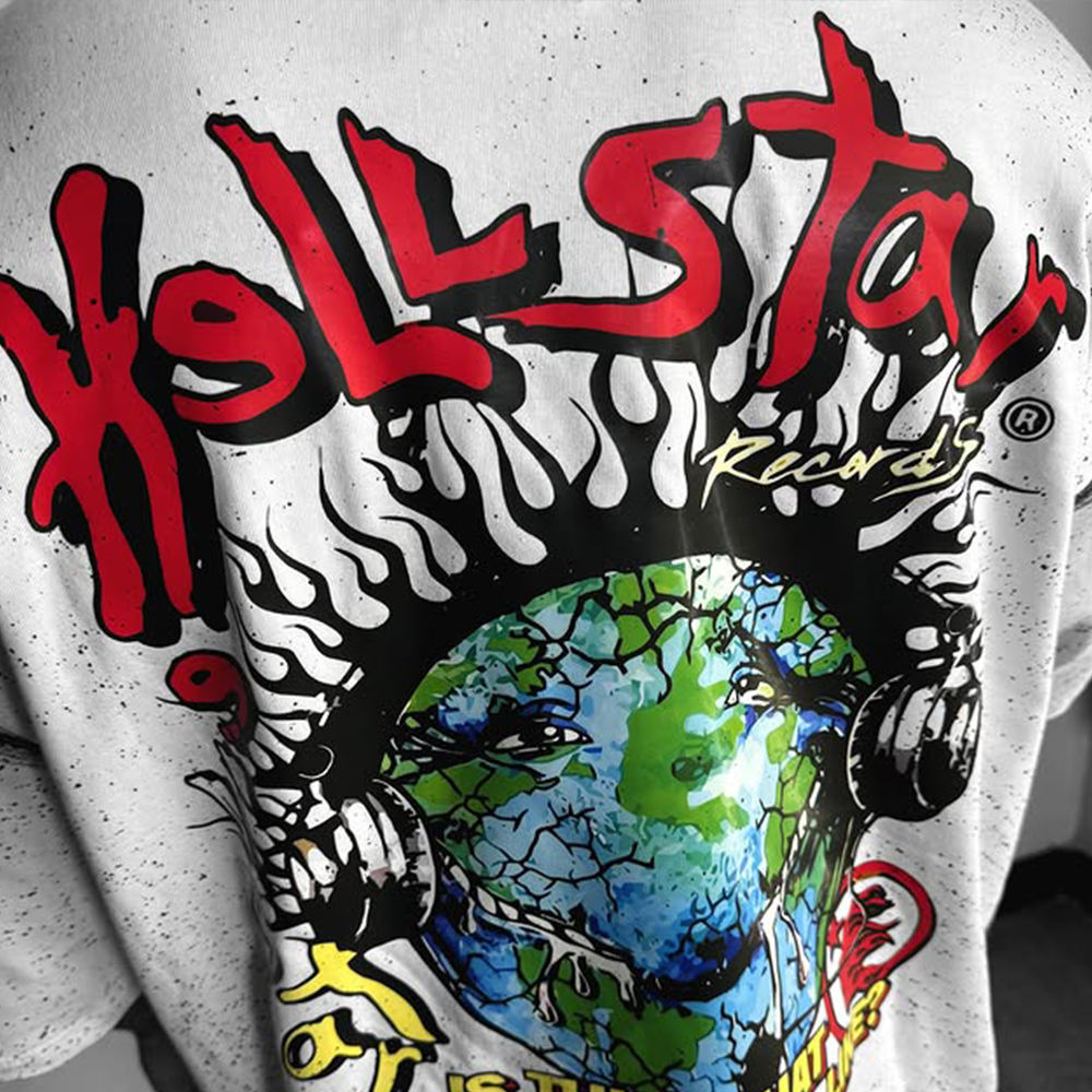 400 Gsm casual T-shirt, polyester-cotton T-shirt, personalized customization, high-quality street wear logo graphic manufacturer