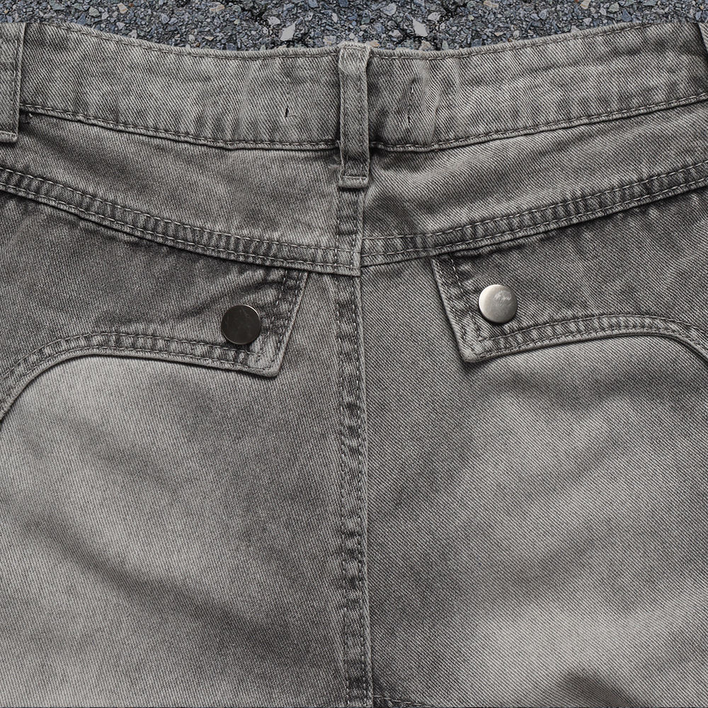 Cotton and polyester street wear wholesale mid-waist custom enzyme-washed boyfriend jeans for winter men