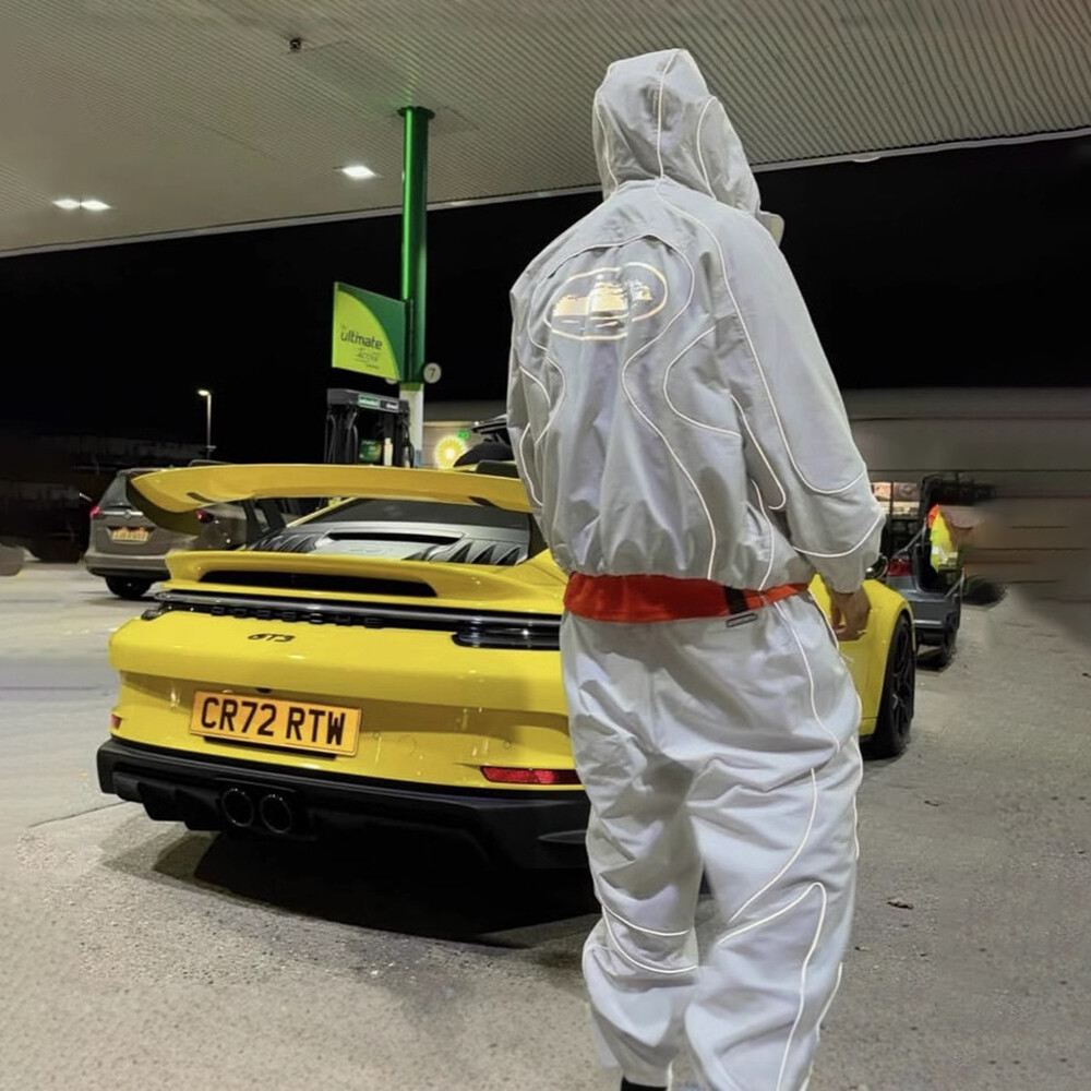 Extra-large winter polyester men's custom streetwear, anti-speed drying satin sportswear hoodies and sportswear sets