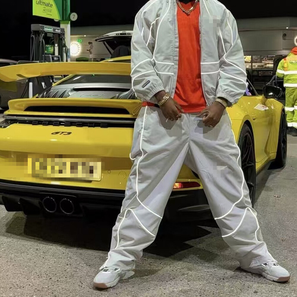 Extra-large winter polyester men's custom streetwear, anti-speed drying satin sportswear hoodies and sportswear sets