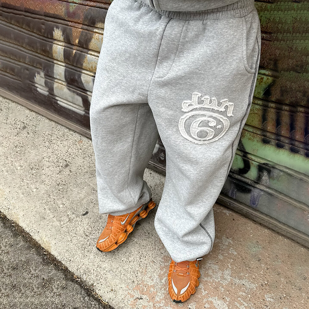 Super Ling sportswear pants set and super large zipper hoodie set, men's high-quality cotton custom sportswear, men's sportswear