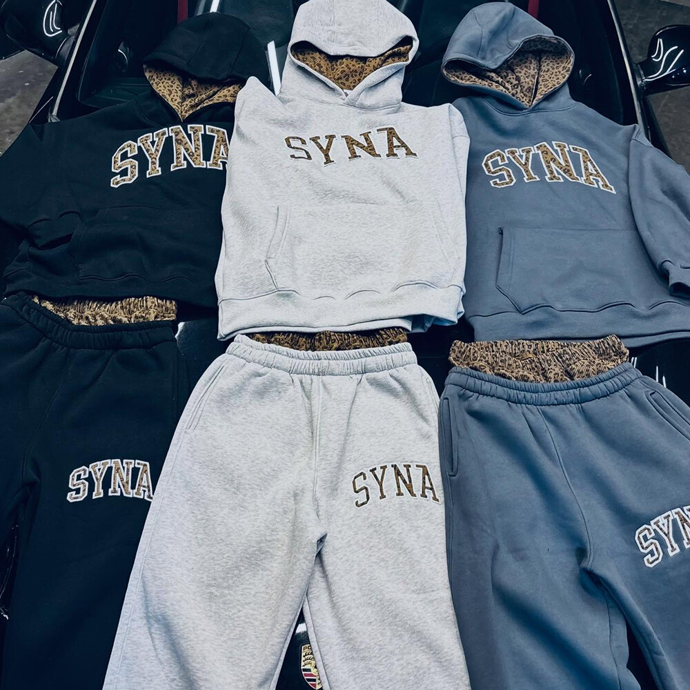 Customized winter loose sweatpants, hoodie set, men's heavyweight 100% cotton knitted pullover, sportswear, casual, oversized, quick print