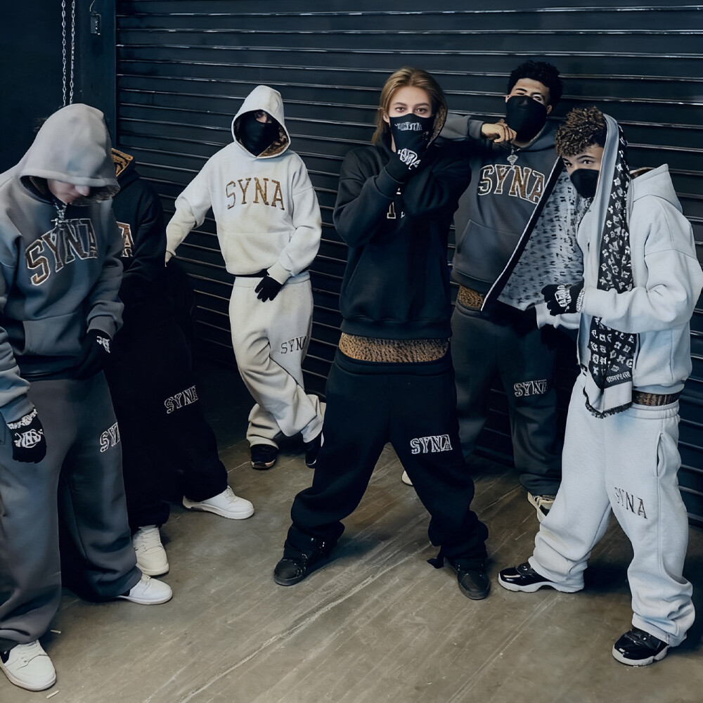 Customized winter loose sweatpants, hoodie set, men's heavyweight 100% cotton knitted pullover, sportswear, casual, oversized, quick print