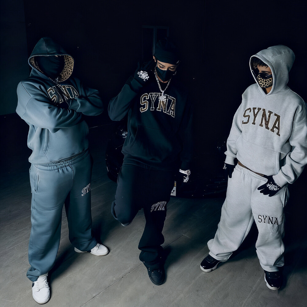 Customized winter loose sweatpants, hoodie set, men's heavyweight 100% cotton knitted pullover, sportswear, casual, oversized, quick print