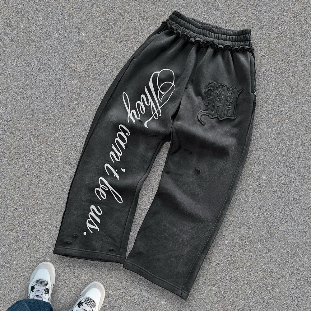 Streetwear 400 Gsm custom men's sportswear pants imitation two-piece set, zipper loop tearful hoodie velvet set, autumn print