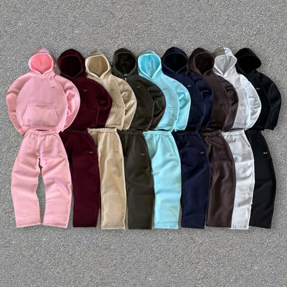 Wholesale custom blank sportswear, oversized winter sportswear sets, polyester-cotton pullover, sportswear pants, hoodie, quick-drying