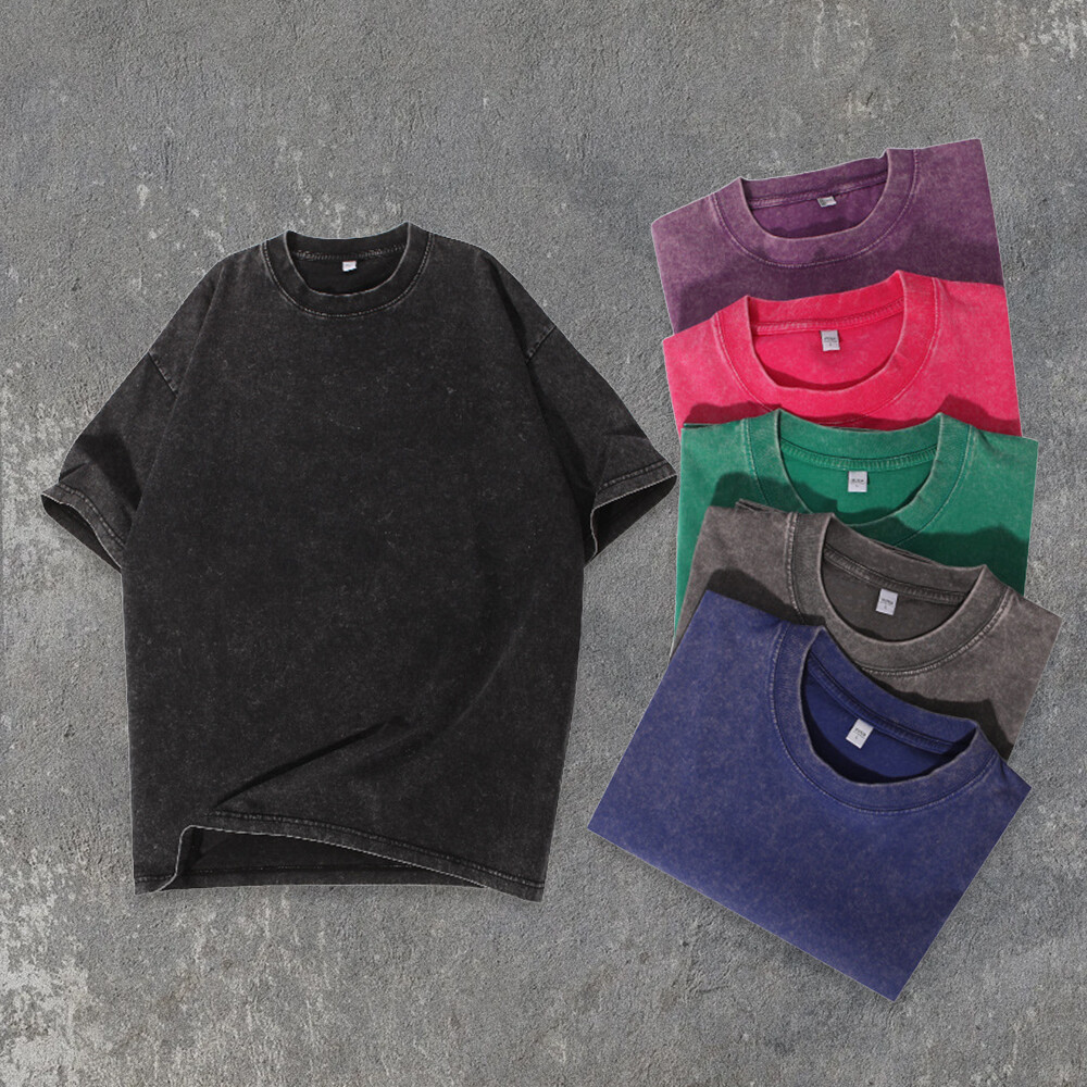 300 GSM polyester-cotton streetwear, oversized sport T-shirt, eco-friendly anti-pilling, custom-acid-washed, high-quality men's style