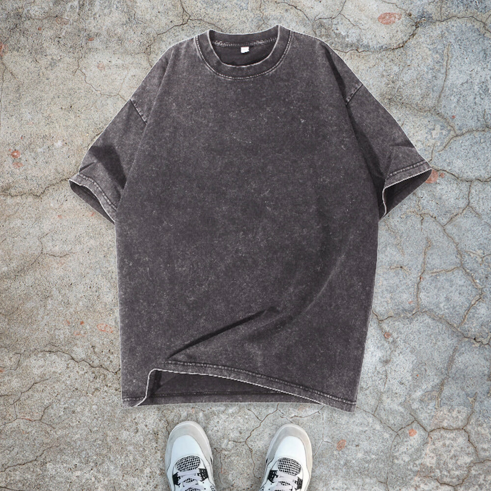 300 GSM polyester-cotton streetwear, oversized sport T-shirt, eco-friendly anti-pilling, custom-acid-washed, high-quality men's style