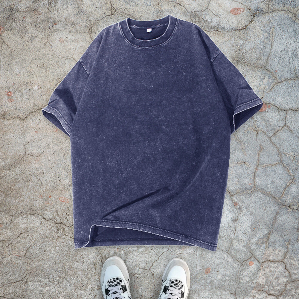 300 GSM polyester-cotton streetwear, oversized sport T-shirt, eco-friendly anti-pilling, custom-acid-washed, high-quality men's style