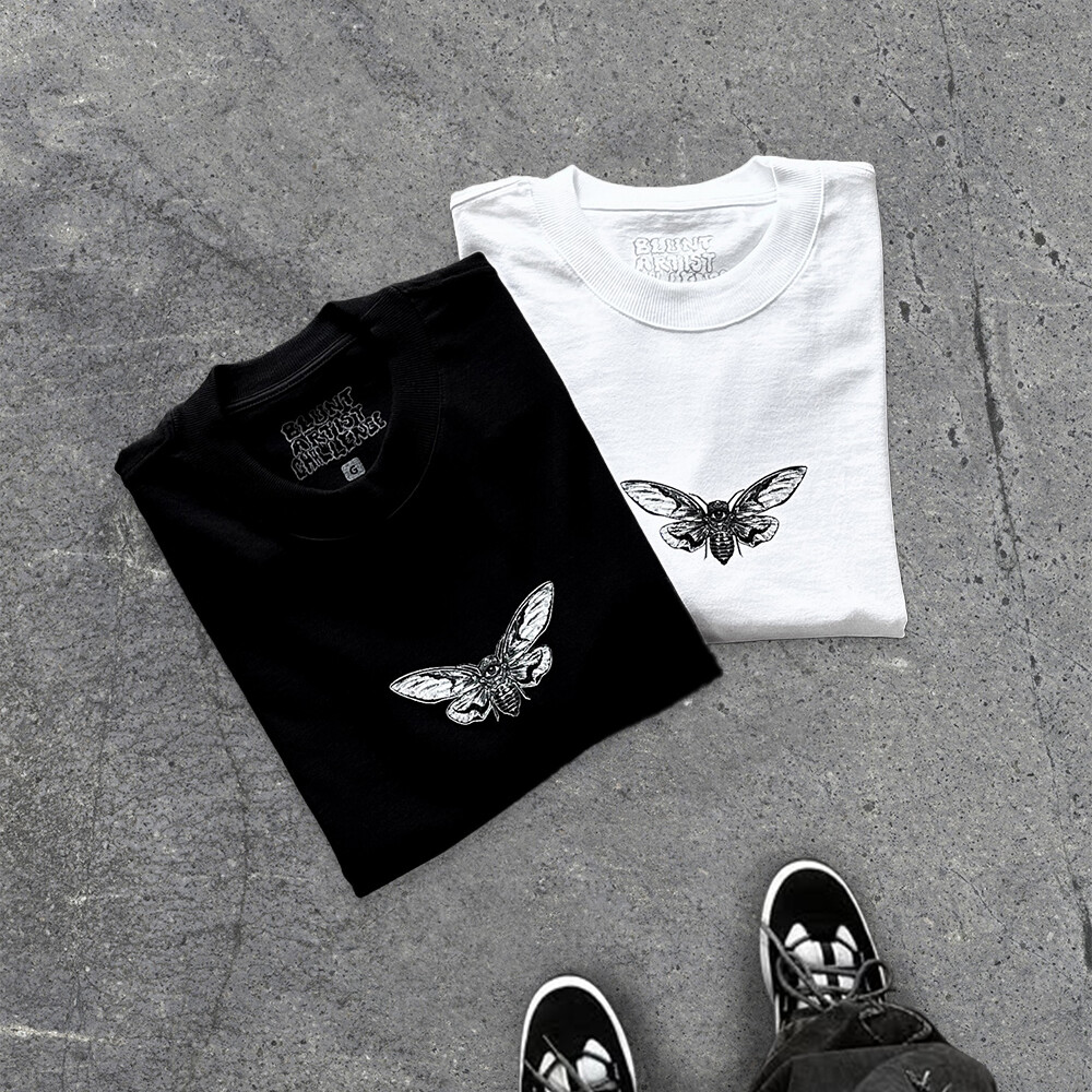 Chao Ling 100% cotton knitted T-shirt custom personalized screen-printed animal pattern logo men's retro black streetwear