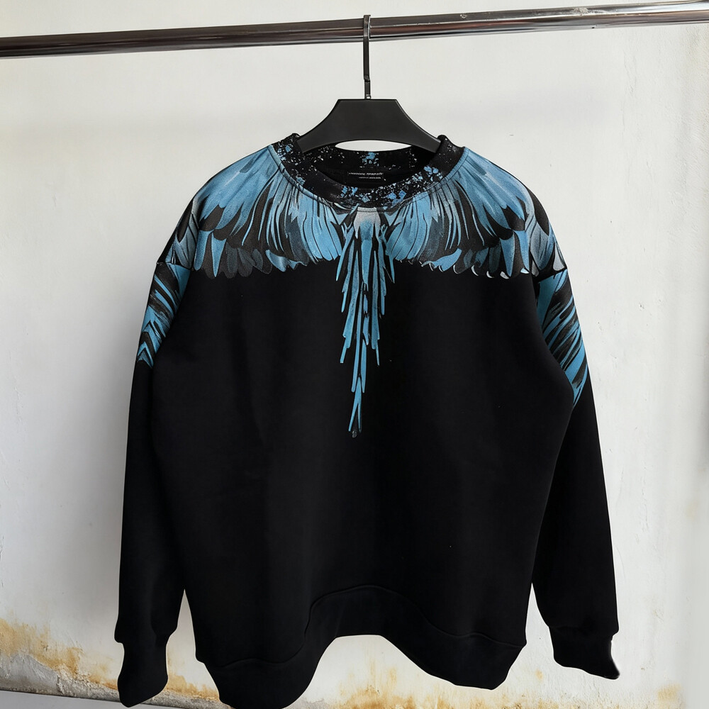 Wholesale long-sleeved knitted cotton-polyester fabric custom embossed pattern black men's streetwear bulk supplier