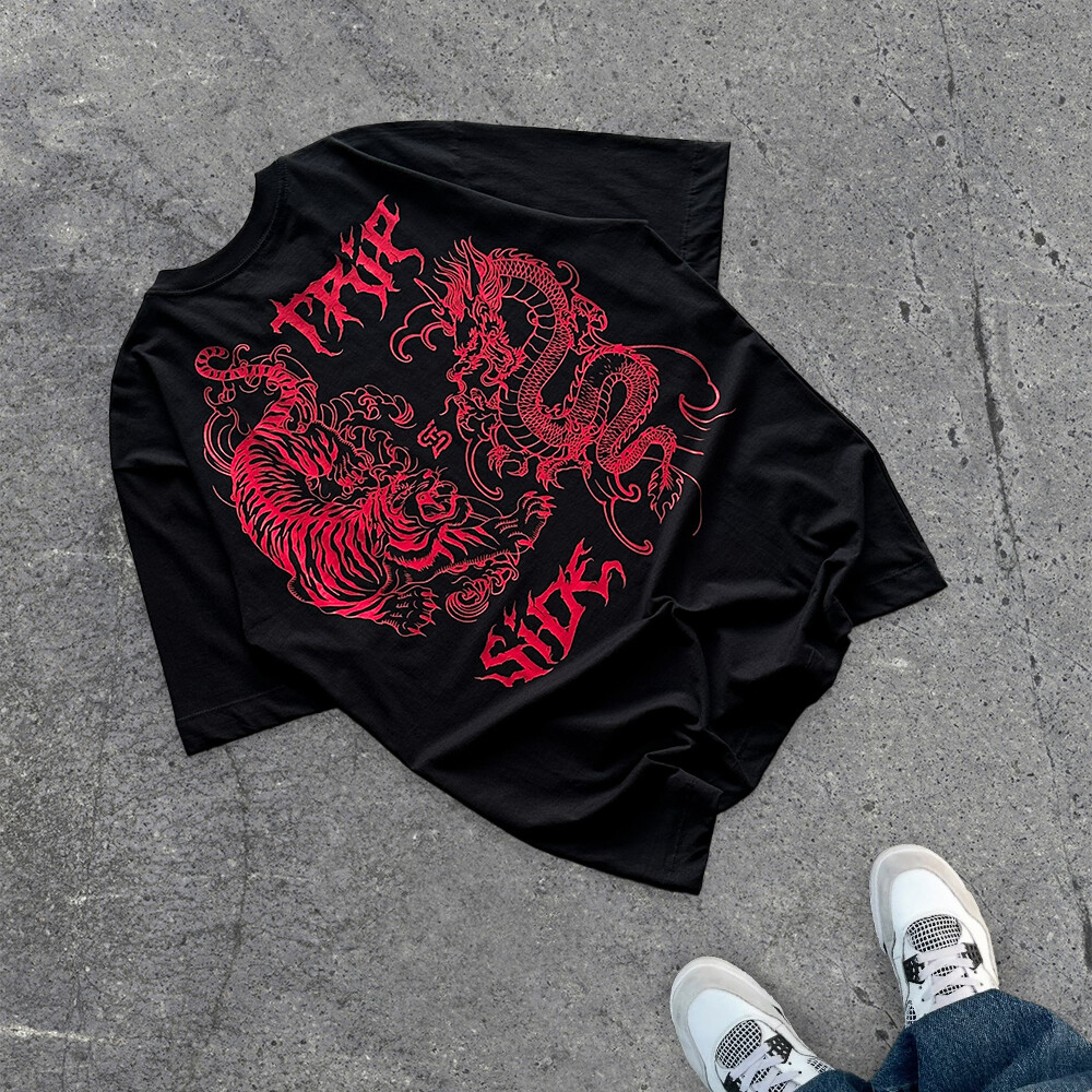 Bulk wholesale Suppima cotton knitted, washed, regular pattern, digital printing, polka dot pattern, street style, eco-friendly for men