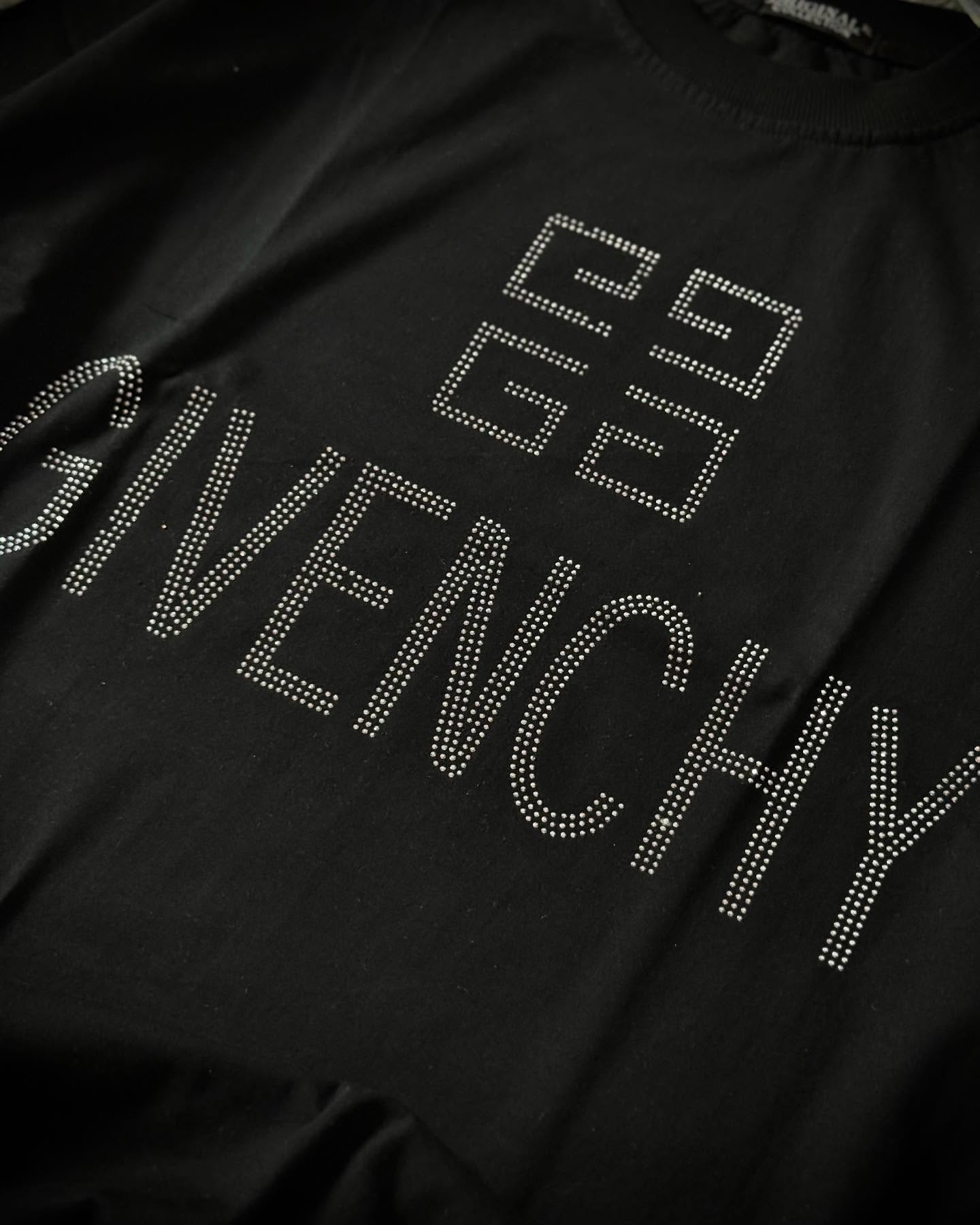 600 Gsm knitted off-the-shoulder regular style T-shirt custom water diamond screen-printed animal pattern men's streetwear