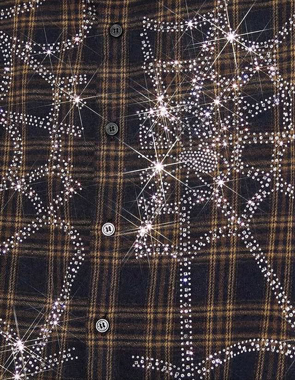 220g cotton-polyester blend fabric, breathable and casual, high-quality custom spider rhinocones V-neck loose short-sleeved, 1.1 buttons