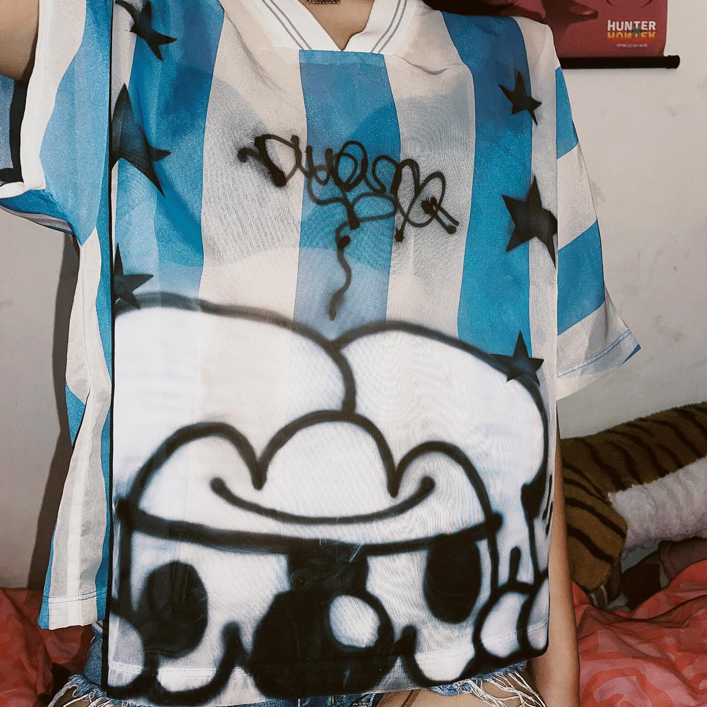 100% polyester fabric golf pattern V-neck short shirt, heat sublimation printing, unisex, loose fit, wholesale customization