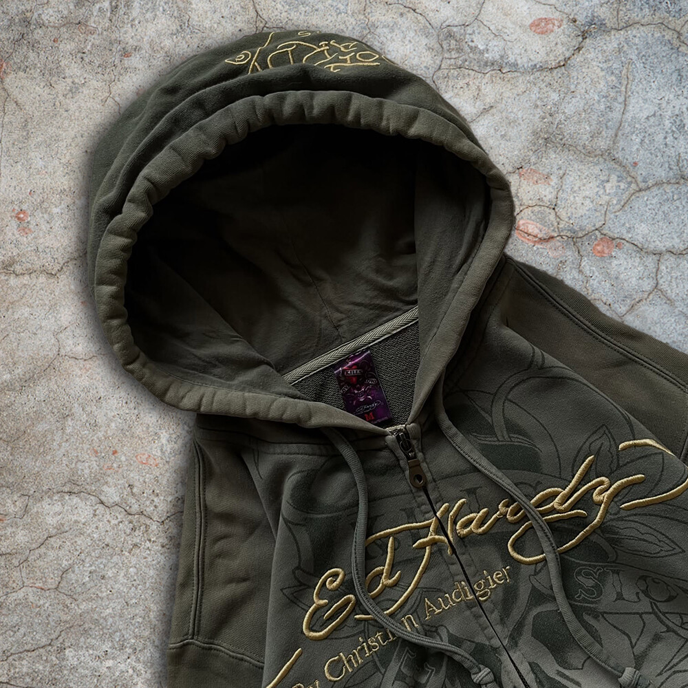 Custom-made retro street wear 3D embroidered rhinestone skull 100% cotton winter loose zipper hoodie for both men and women, high quality