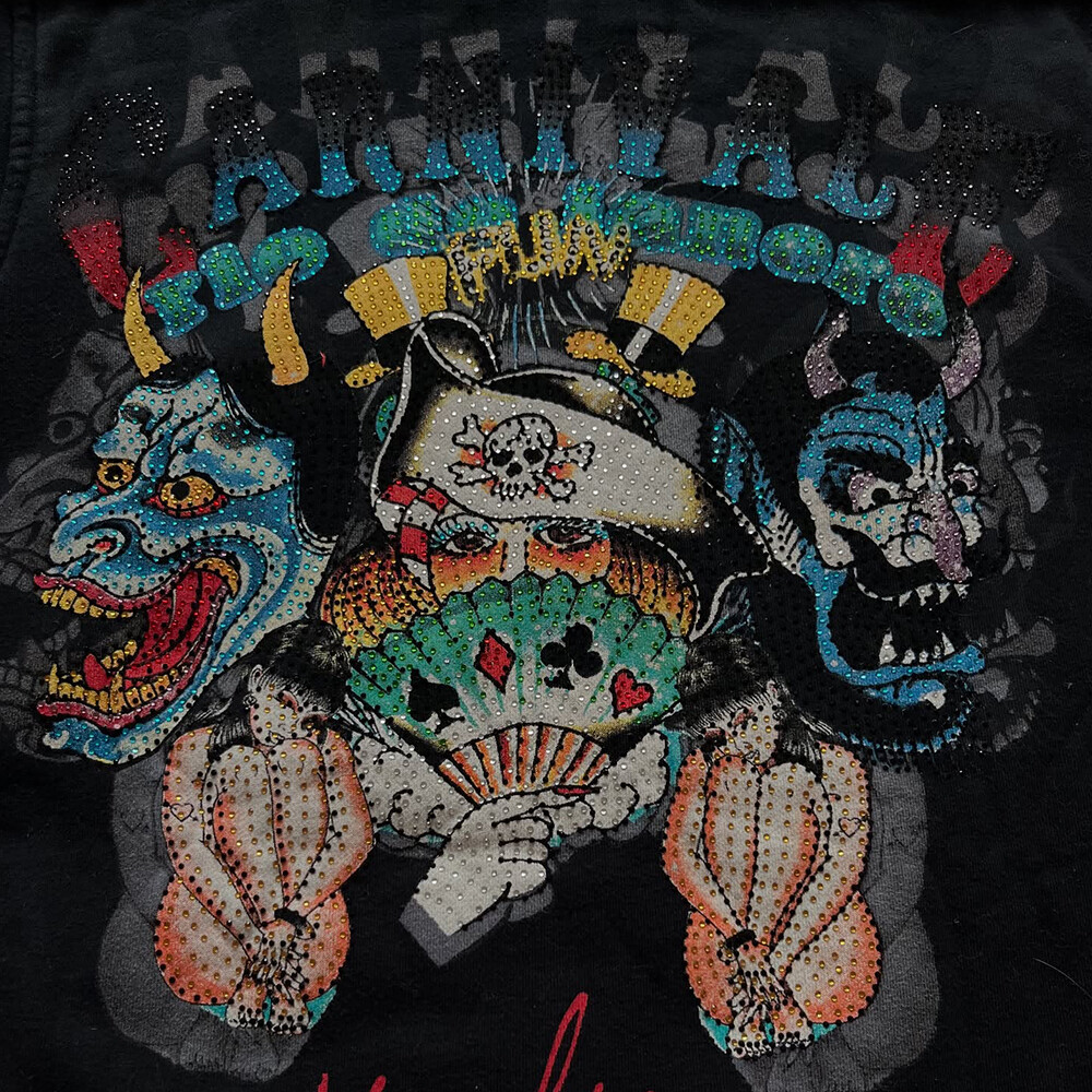 Winter silk-screen printed embroidered rhinestone sweatshirt custom 600gsm polyester fabric loose zipper hoodie unisex oversized logo