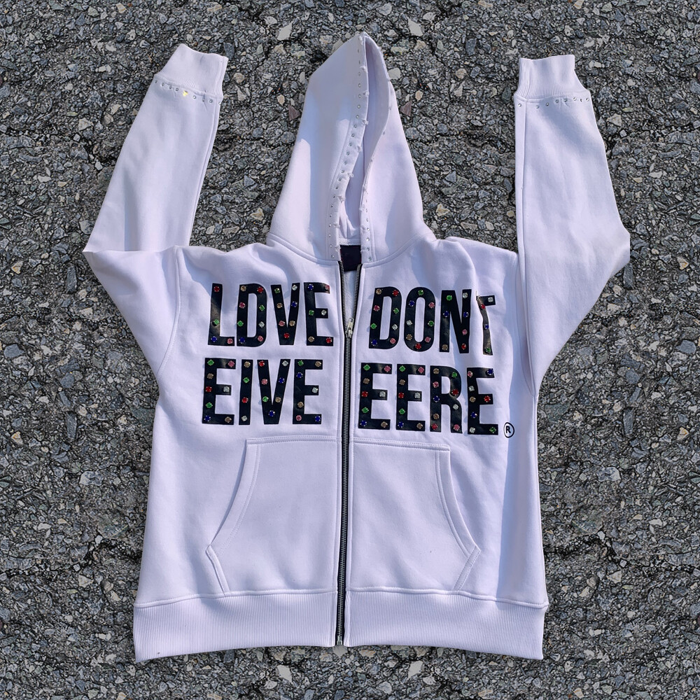 420 Gsm streetwear designer's water diamond vintage custom zipper hoodie 100% cotton high-quality regular style men's sportswear