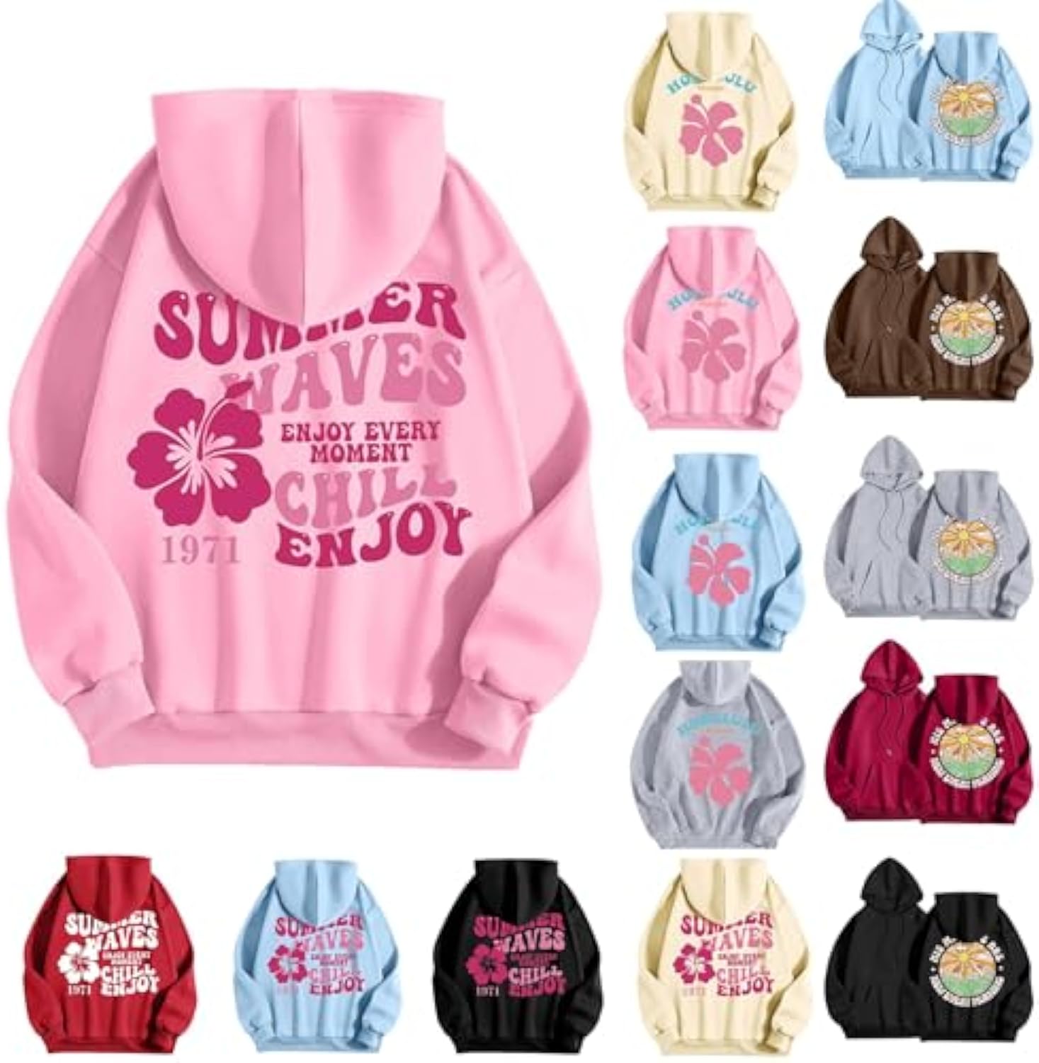 Wholesale custom graphic pink sweet 400 500gsm 100% cotton woven unisex autumn regular fitted pullover hoodie